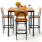 5-Piece Industrial Dining Table Set