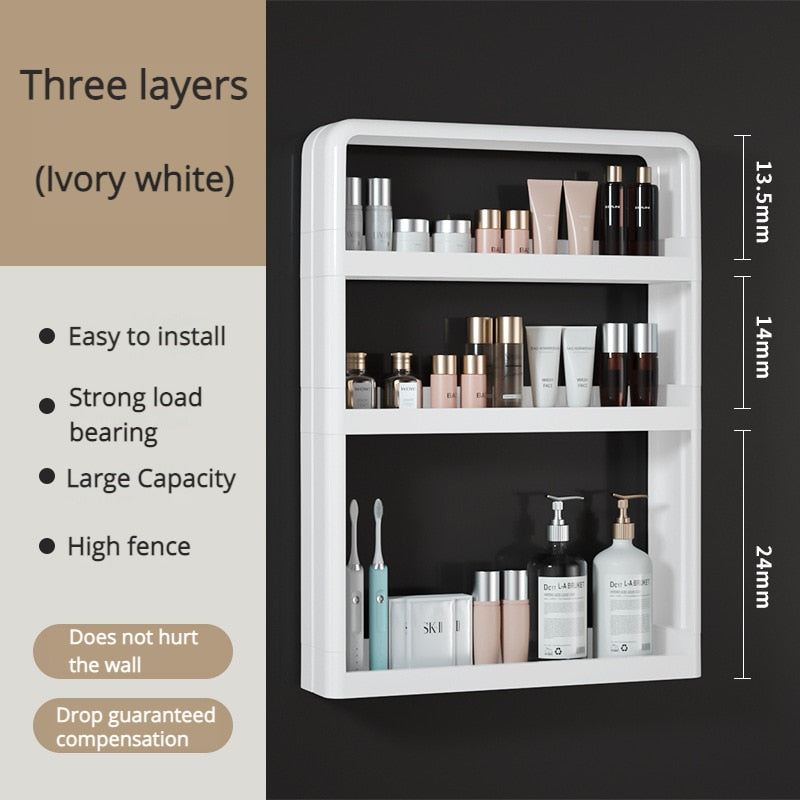 Punch-free Wall-mounted Bathroom Organizer