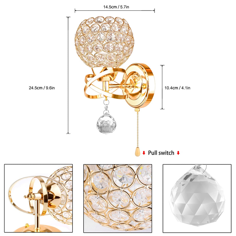 Simple And Creative Crystal Wall Scone