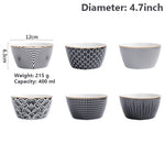 6PCS Geometry 6/8/10 Inch Ceramic Dinner Set