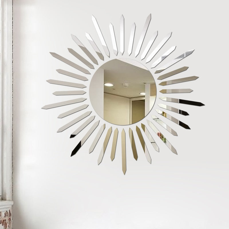 Mirrors Sun Flower Aesthetic DIY Wall Stickers