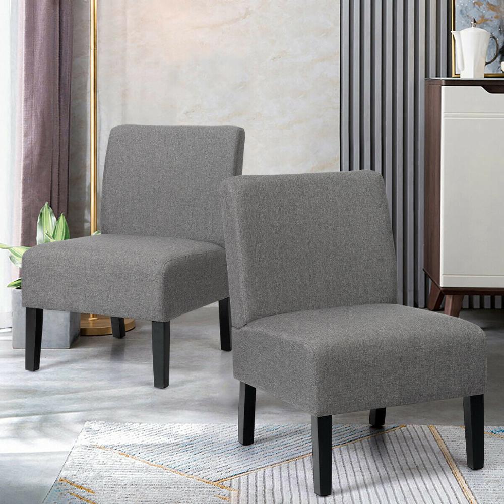 Set of 2 Armless Accent Chair