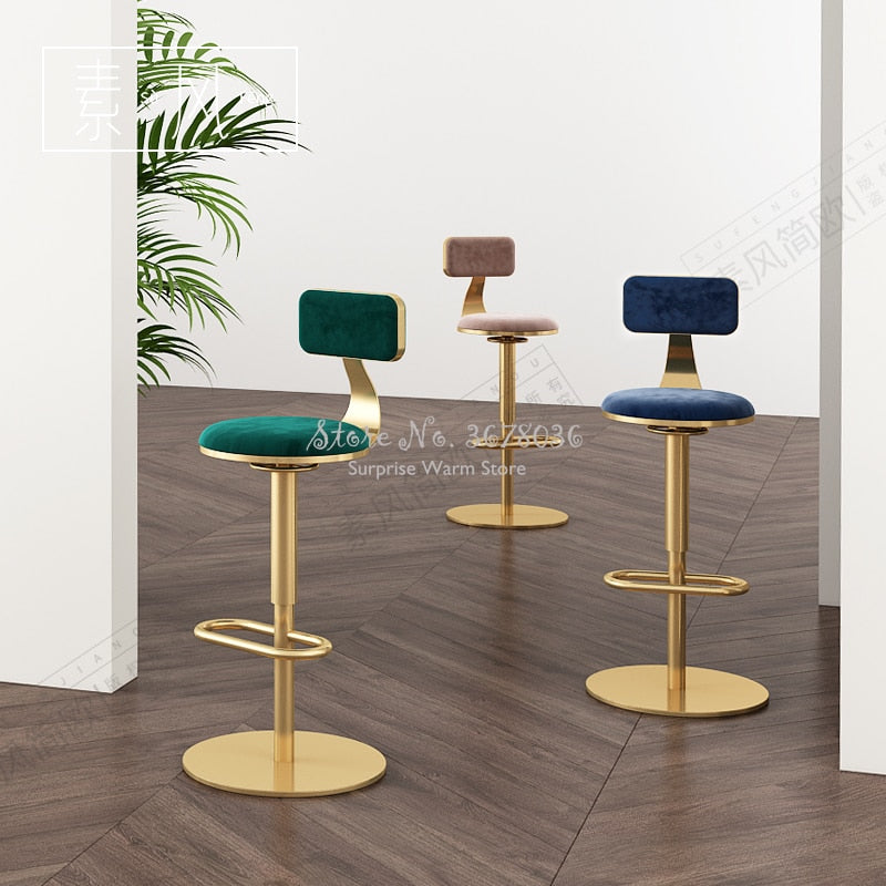 Nordic Golden Bar Stool