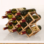 Collapsible Wooden Wine Bottle Rack