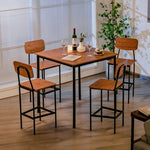 5-Piece Industrial Dining Table Set